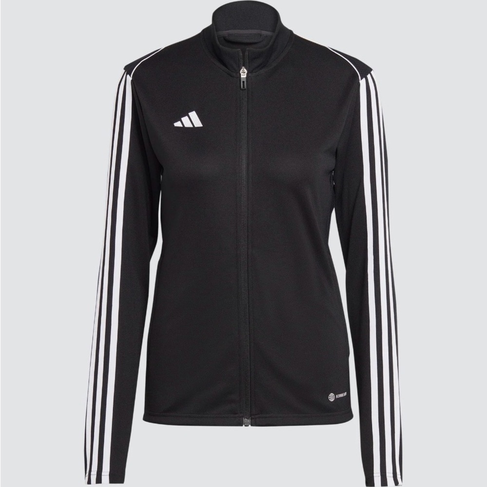 adidas Black Tiro 23 league Track Jacket with White 3-Stripes